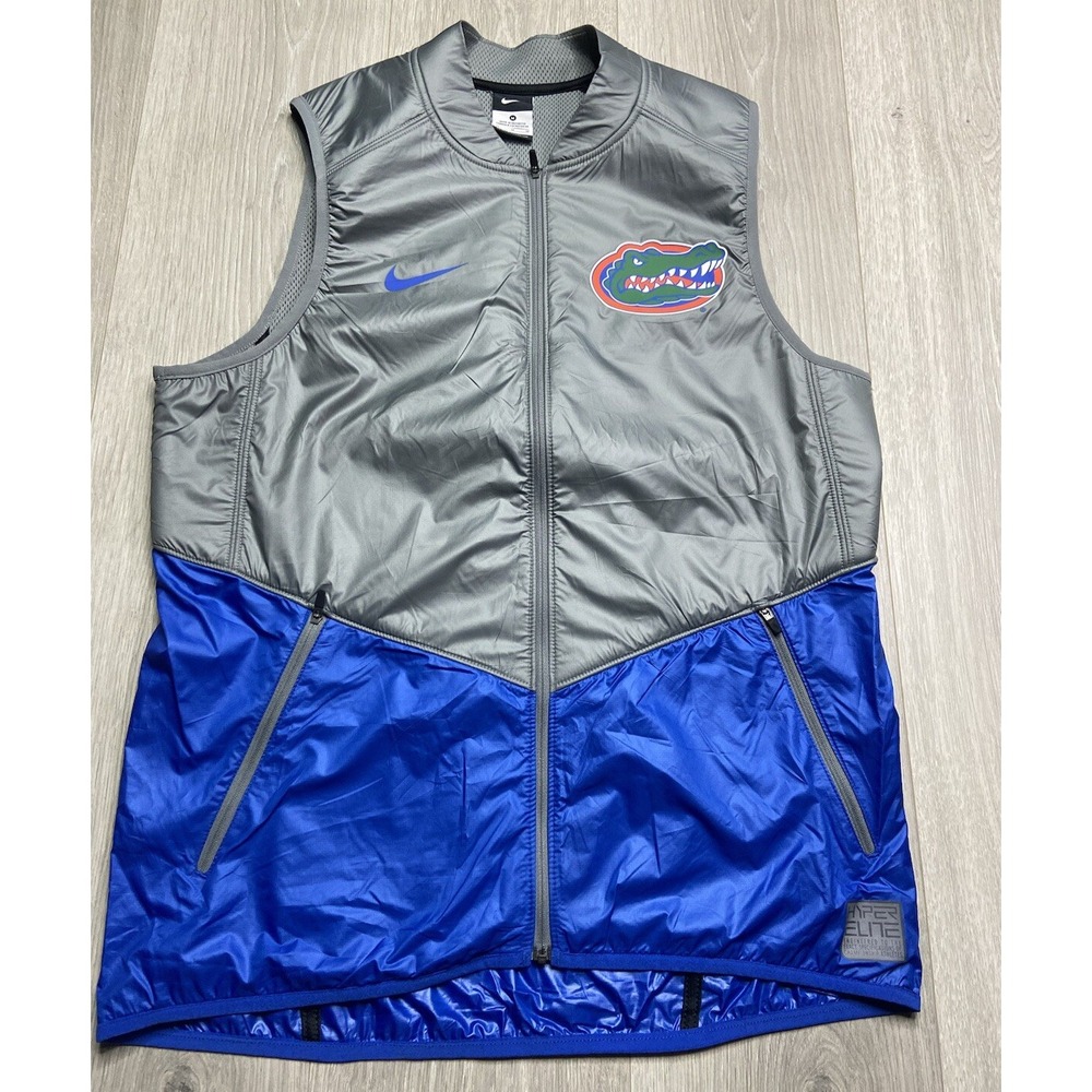 Nike Vest Mens M Grey Florida Gators Hyper Elite Basketball Sideline Windbreaker